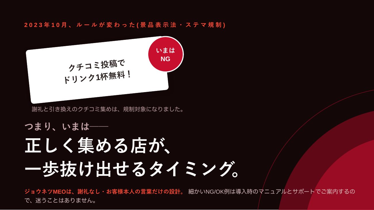 ジョウネツMEO 営業資料 3ページ